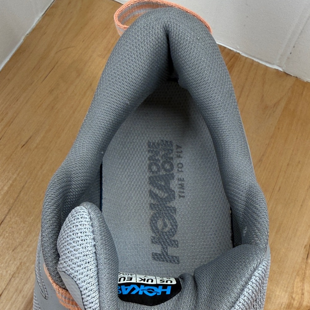 Hoka Bondi 7 Women's Running Shoes Size 8.5 Gray Harbor Mist/Sharkskin - Picture 6 of 9